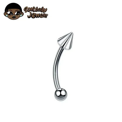 F136 Titanium Classic Eyebrow Piercing Inlaid Opal Zircon 16G Internal Thread Banana Curved Lip Navel Piercing Piercing Jewelry