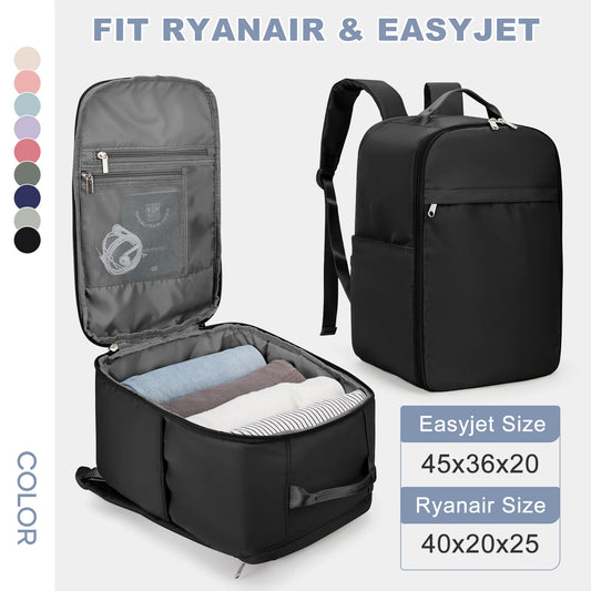 Kompakt Ryanair Ryggsäck 40x20x25 - Praktisk Kabinväska för Easyjet med 45x36x20 - Laptopryggsäck för Både Män och Kvinnor