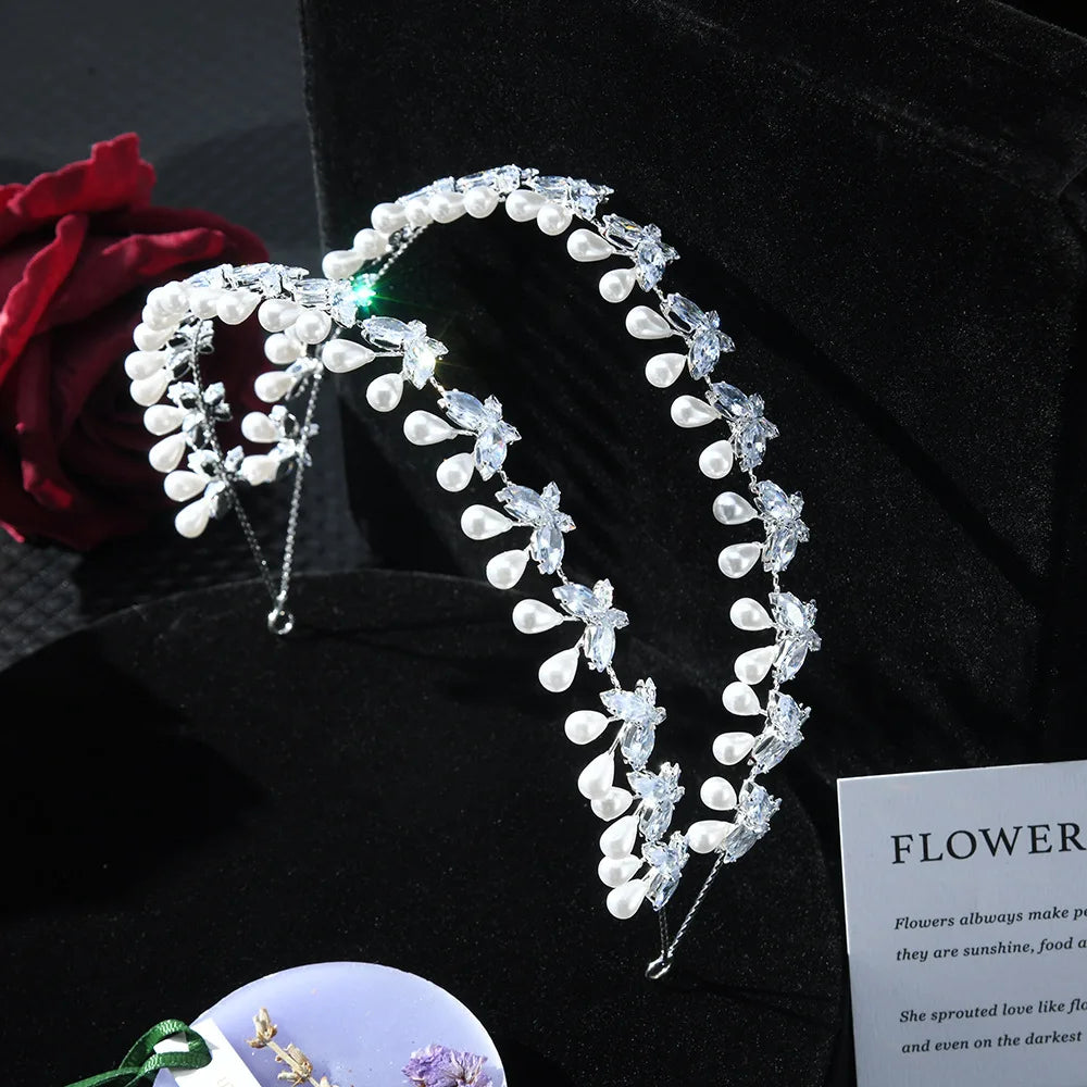 Crystal Bridal Headband Wedding Hair Accessories Luxury Bride Tiaras Crowns For Women Party Prom Hair Jewelry Wedding Headpieces
