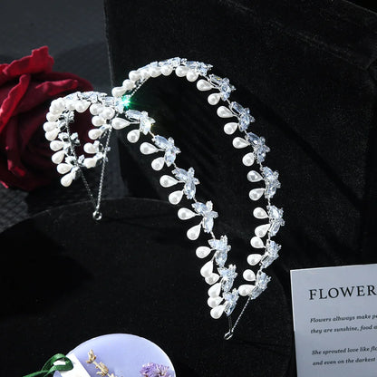 Crystal Bridal Headband Wedding Hair Accessories Luxury Bride Tiaras Crowns For Women Party Prom Hair Jewelry Wedding Headpieces