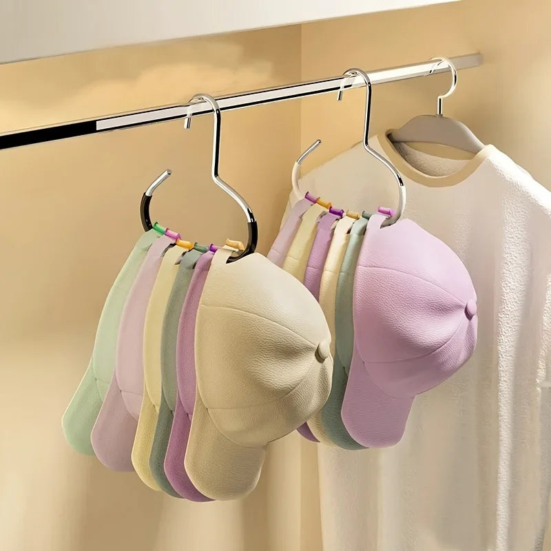 5pcsVersatile Manganese Steel Round Hook - Perfect for Hats, Ties, Scarves & Bags, Strong Load-Bearing, Non-Deformable