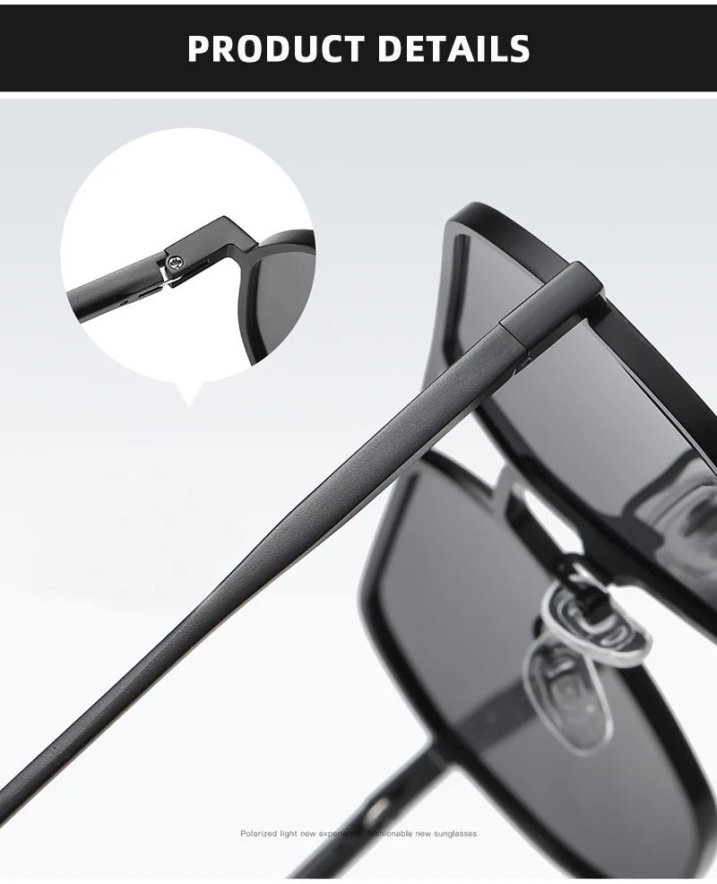 Lyxiga Metallisk Photochromic Solglasögon för Män och Kvinnor - Fashion Polariserade Sunglasses - Stiliga Kameleon Antiglans Körtillägg UV400