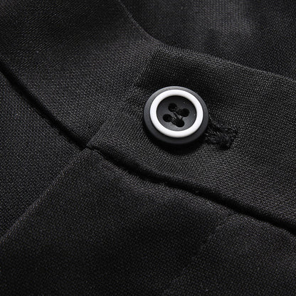 Elegant Herrbyxor - Slim Fit Kontorsbyxor för Vår och Höst - Koreansk Stil i Rakt Snitt för Avslappnad Streetwear