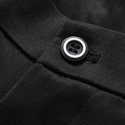 Elegant Herrbyxor - Slim Fit Kontorsbyxor för Vår och Höst - Koreansk Stil i Rakt Snitt för Avslappnad Streetwear