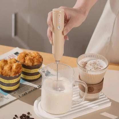 Trådlös USB Elektrisk Mjölkskummare - Handhållen Kaffe- och Äggvisp med 3 Hastigheter - Multifunktionell Kökshjälp