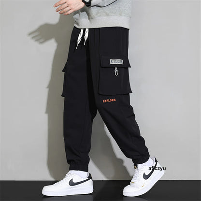 Stiliga Cargo Byxor för Män - Plus Size 8XL - Trendiga Harajuku Joggers i Ankel-Längd för En Avslappnad Look