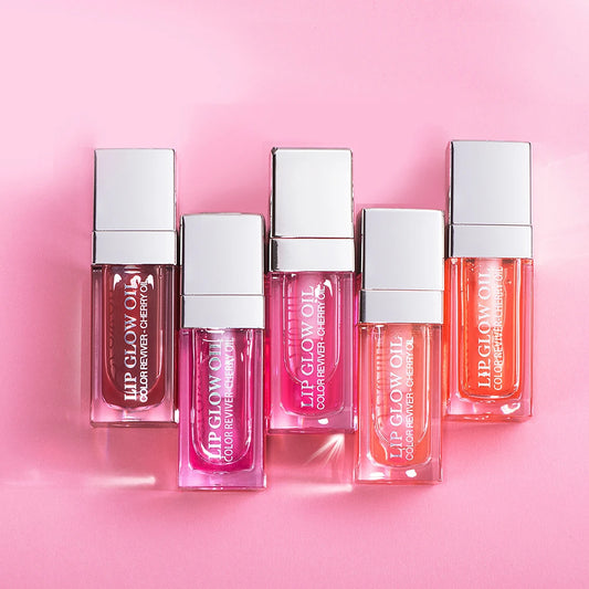 Återfuktande Läppbalsam - Original Läppolja med Glans för Plumpande och Exfolierande Effekt - Pink Gloss för Fräscha och Fylliga Läppar