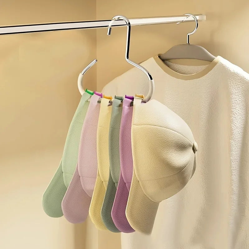 5pcsVersatile Manganese Steel Round Hook - Perfect for Hats, Ties, Scarves & Bags, Strong Load-Bearing, Non-Deformable