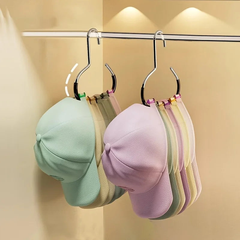 5pcsVersatile Manganese Steel Round Hook - Perfect for Hats, Ties, Scarves & Bags, Strong Load-Bearing, Non-Deformable