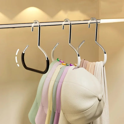 5pcsVersatile Manganese Steel Round Hook - Perfect for Hats, Ties, Scarves & Bags, Strong Load-Bearing, Non-Deformable