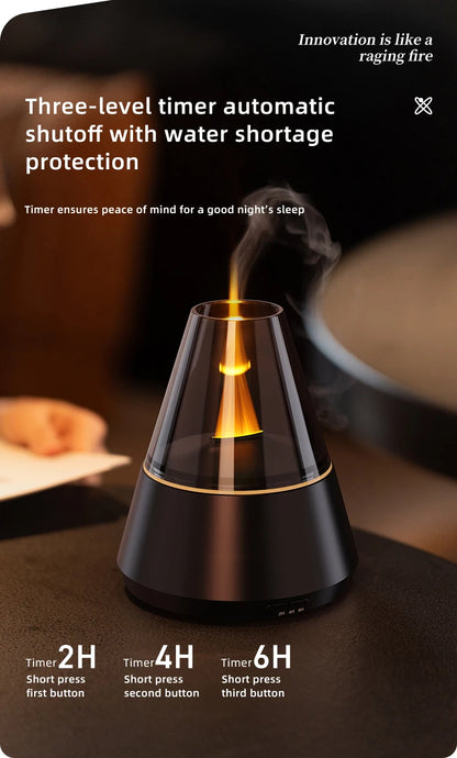 Färggrann Luftfuktare med Aromadiffusor - USB-laddad Essential Oils Sprayer och Stämningsfull Lampljus för Hemmet