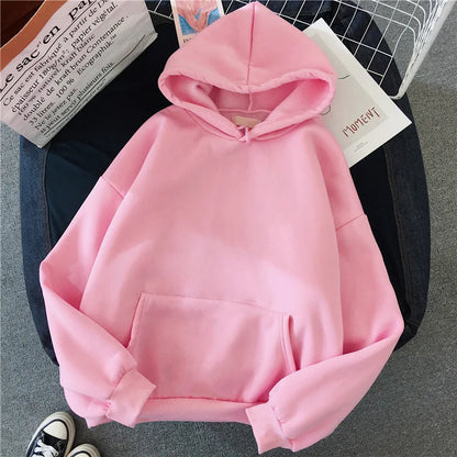 "Höstmode 2024: Mjuk och Bekväm Hoodie för Kvinnor - Stretchy Oversized Sweatshirt med Fickor för Avslappnad Stil