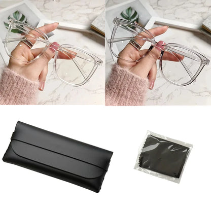 Retro Anti-Blåljus Glasögon för Kvinnor - Eleganta Ram med Platt Design för Skydd och Stil