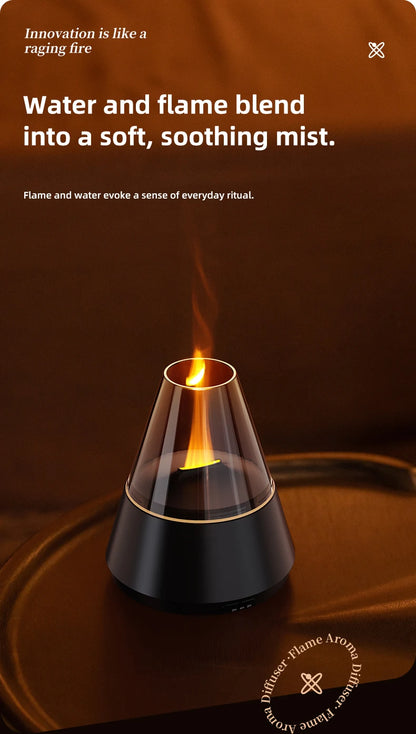 Färggrann Luftfuktare med Aromadiffusor - USB-laddad Essential Oils Sprayer och Stämningsfull Lampljus för Hemmet