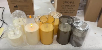 LED-ljus utan låga med Fjärrkontroll och Timer - Realistiskt Fladdrande Ljus i Akryl - Batteridrivet för Jul och Bröllopsdekoration