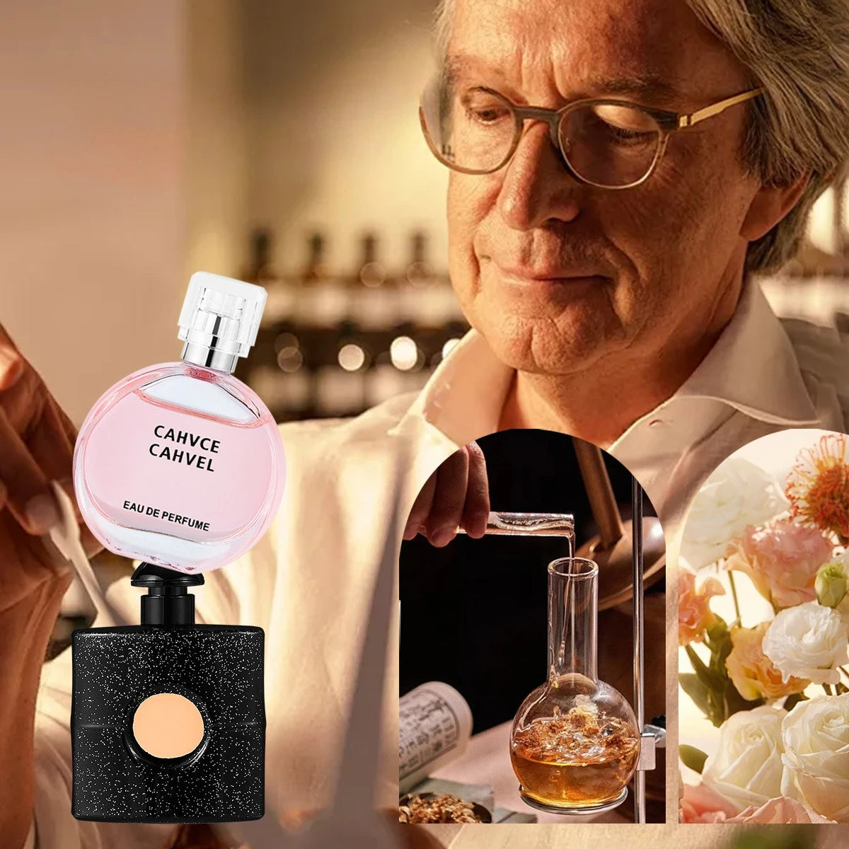 8-delars Mini Parfympresentlåda för Kvinnor - Hållbara Woody Floral Doft med Pheromoner för Män - Kompakt och Bärbar Parfym