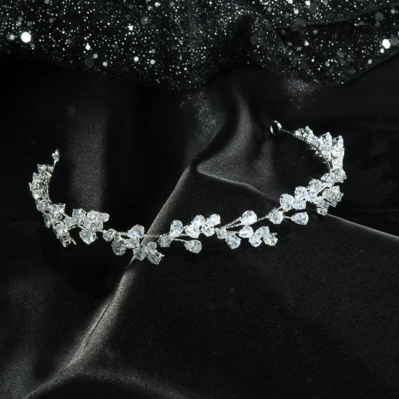Crystal Bridal Headband Wedding Hair Accessories Luxury Bride Tiaras Crowns For Women Party Prom Hair Jewelry Wedding Headpieces