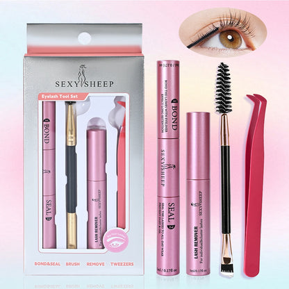 Mästerlig Fransk Bond och Försegling - 10ml Individuell Ögonfranslim för Stark Hållbarhet + 5ml Limavlägsnare Kit