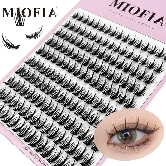 1 Låda med 160 Buntar Naturliga 3D Ryska Ögonfransar - Individuella Mängd Ögonfransförlängningar för Professionellt Makeup med MS Fransar