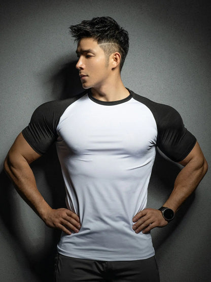 2024 Ny Sommar Kortärmad Fitness T-shirt för Män - Löpning och Gym Kompression T-shirt för Träning - Högkvalitativa Kläder