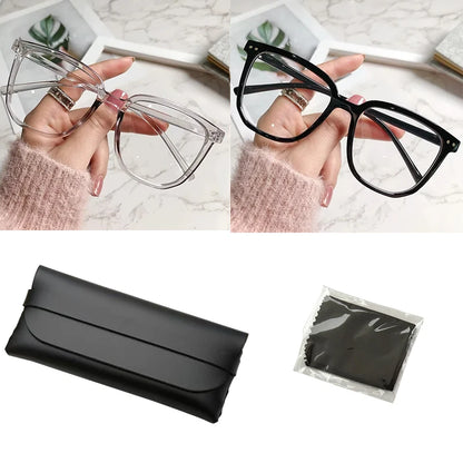 Retro Anti-Blåljus Glasögon för Kvinnor - Eleganta Ram med Platt Design för Skydd och Stil