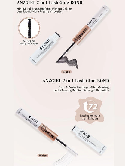 Mästerlig Fransk Bond och Försegling - 10ml Individuell Ögonfranslim för Stark Hållbarhet + 5ml Limavlägsnare Kit