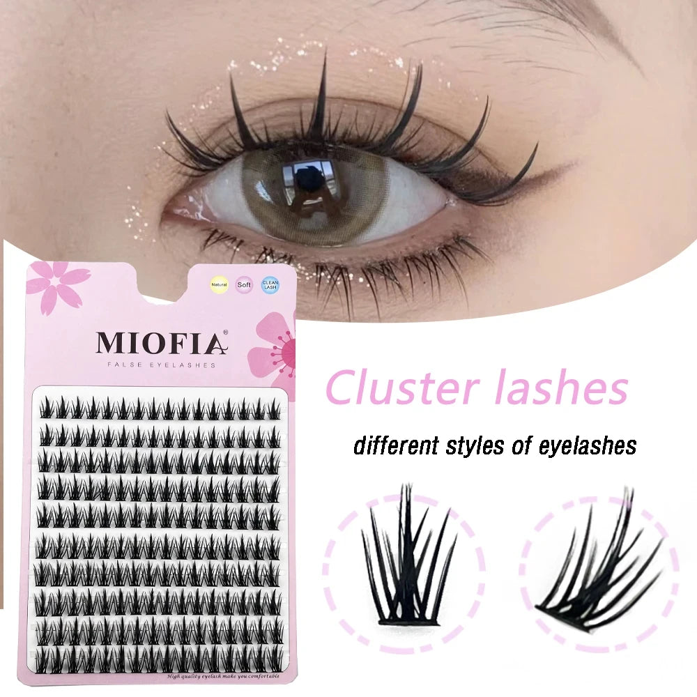 1 Låda med 160 Buntar Naturliga 3D Ryska Ögonfransar - Individuella Mängd Ögonfransförlängningar för Professionellt Makeup med MS Fransar