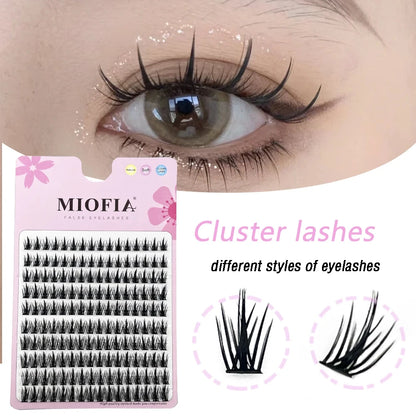 1 Låda med 160 Buntar Naturliga 3D Ryska Ögonfransar - Individuella Mängd Ögonfransförlängningar för Professionellt Makeup med MS Fransar