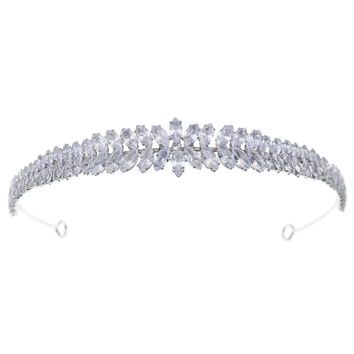 Fashion Zircon Headbands for Women Bridal Wedding Hair Accessories Silver Color Hairband Luxury Hair Jewelry Party Headpiece