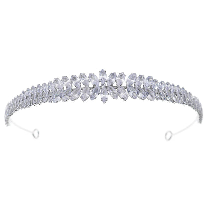 Fashion Zircon Headbands for Women Bridal Wedding Hair Accessories Silver Color Hairband Luxury Hair Jewelry Party Headpiece