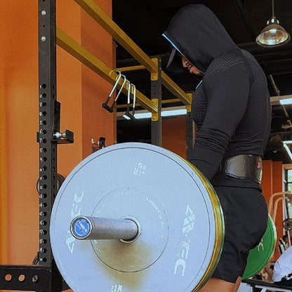 Mäns Snabbtorkande Andningsbar Slim Fit Elastisk Huva Zip T-shirt med Långa Ärmar för Fitness och Sport