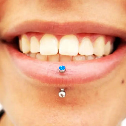F136 Titanium Classic Eyebrow Piercing Inlaid Opal Zircon 16G Internal Thread Banana Curved Lip Navel Piercing Piercing Jewelry