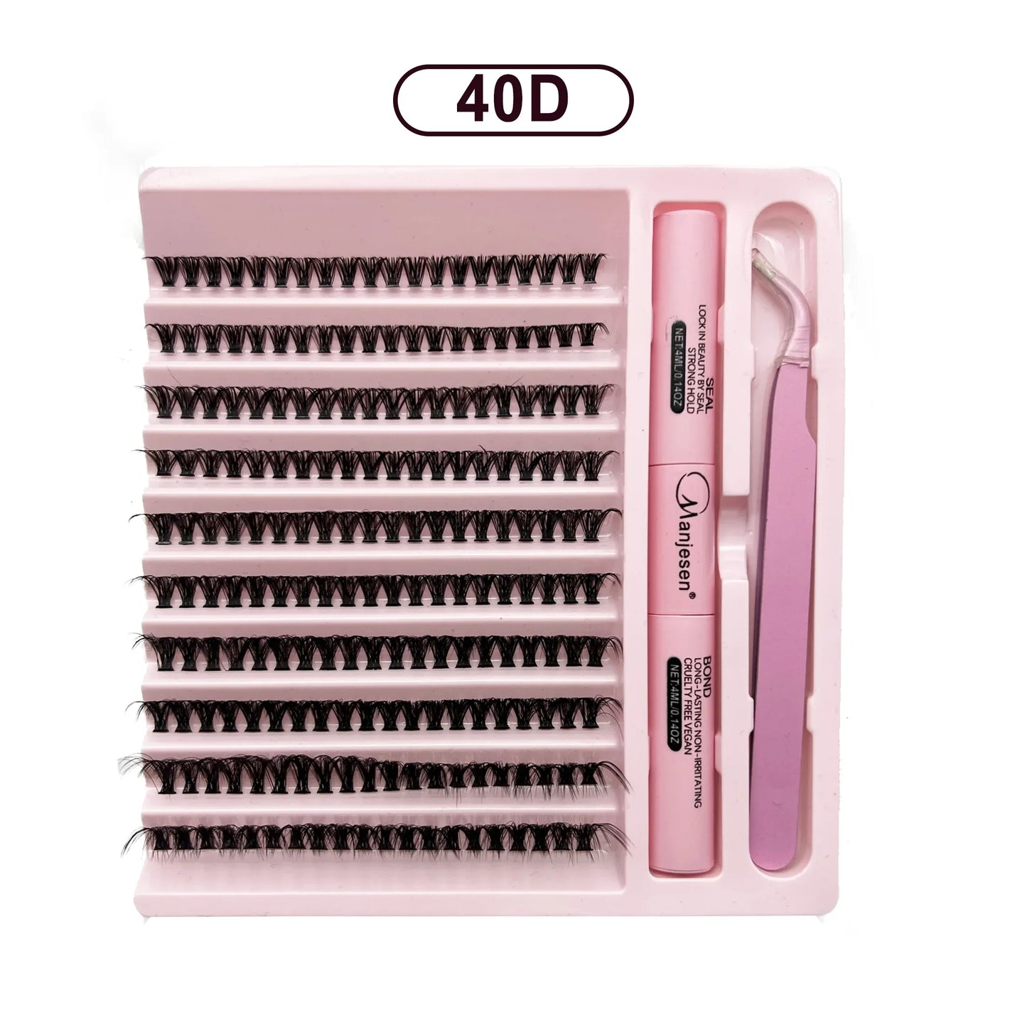 DIY Ögonfransförlängningsset - 200 St Kärnor med Franstift och Fästspray för Perfekta Fransar - Makeupverktyg och Tillbehör för Ögonfransar