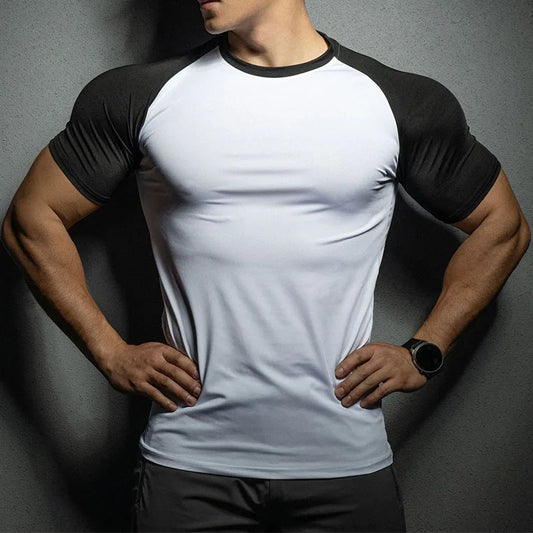 2024 Ny Sommar Kortärmad Fitness T-shirt för Män - Löpning och Gym Kompression T-shirt för Träning - Högkvalitativa Kläder