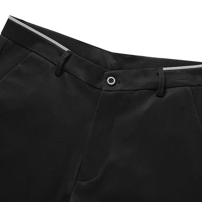 Elegant Herrbyxor - Slim Fit Kontorsbyxor för Vår och Höst - Koreansk Stil i Rakt Snitt för Avslappnad Streetwear