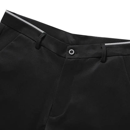 Elegant Herrbyxor - Slim Fit Kontorsbyxor för Vår och Höst - Koreansk Stil i Rakt Snitt för Avslappnad Streetwear