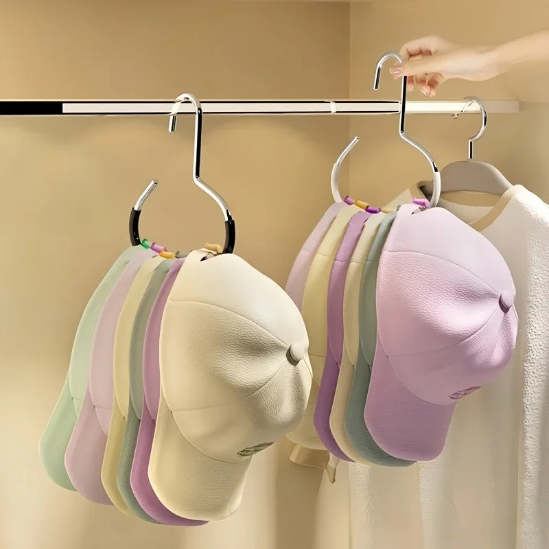 5pcsVersatile Manganese Steel Round Hook - Perfect for Hats, Ties, Scarves & Bags, Strong Load-Bearing, Non-Deformable
