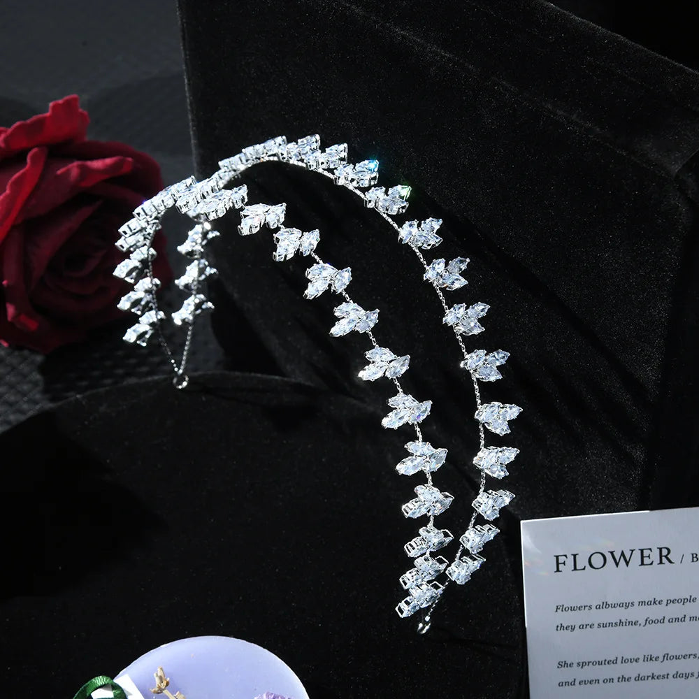 Crystal Bridal Headband Wedding Hair Accessories Luxury Bride Tiaras Crowns For Women Party Prom Hair Jewelry Wedding Headpieces