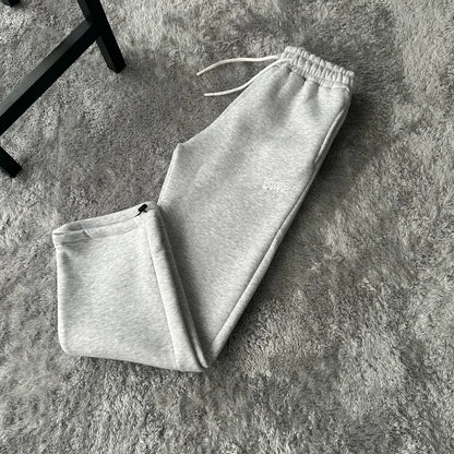 Retro Stil Lösa Raka Ben Casual Byxor - Amerikansk Trend Harajuku Gatustil för Män - Höga Midja Sportiga Byxor