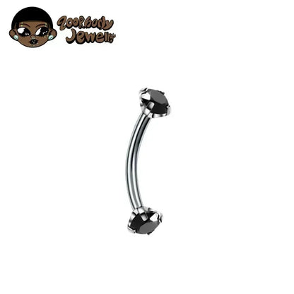 F136 Titanium Classic Eyebrow Piercing Inlaid Opal Zircon 16G Internal Thread Banana Curved Lip Navel Piercing Piercing Jewelry