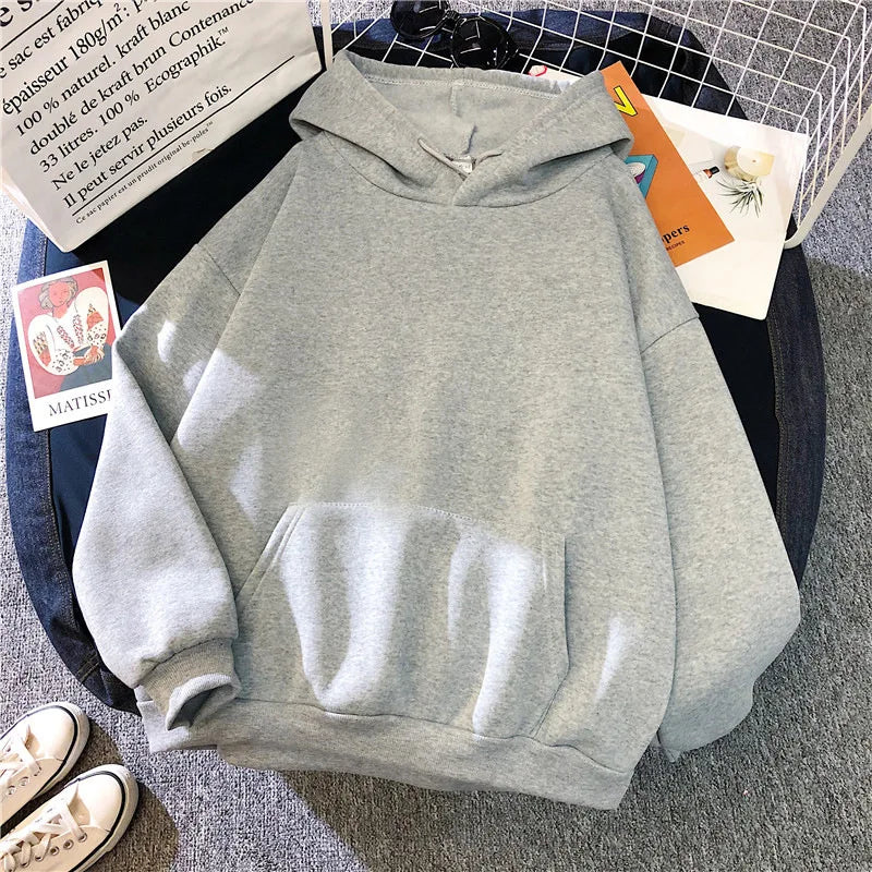 "Höstmode 2024: Mjuk och Bekväm Hoodie för Kvinnor - Stretchy Oversized Sweatshirt med Fickor för Avslappnad Stil