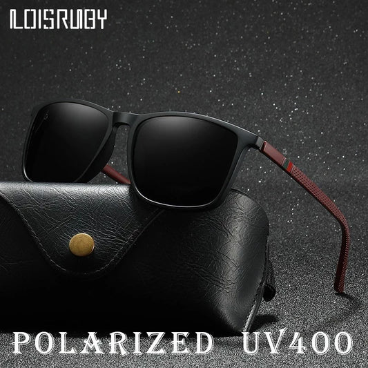 Lyxiga Vintage Fyrkantiga Polariserade Cykelsolglasögon för Män och Kvinnor – Trendiga Resesolglasögon för Körning och Fiskande. UV400 Skyddande Modeaccessoar.