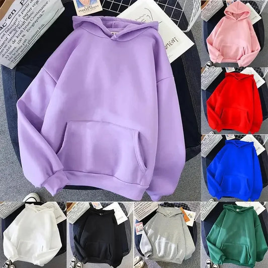 "Höstmode 2024: Mjuk och Bekväm Hoodie för Kvinnor - Stretchy Oversized Sweatshirt med Fickor för Avslappnad Stil