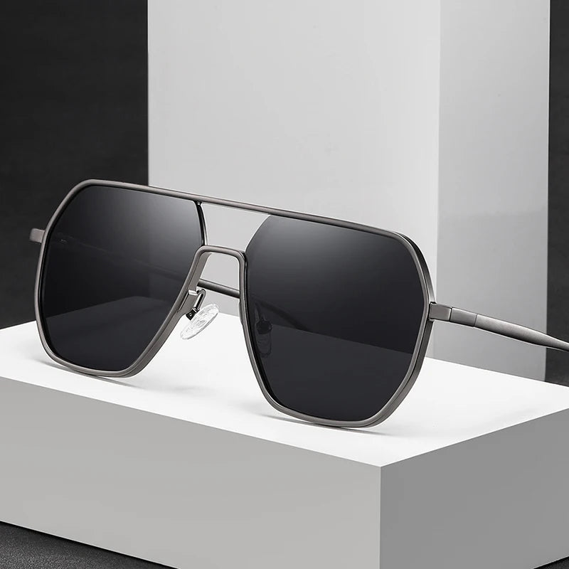Lyxiga Metallisk Photochromic Solglasögon för Män och Kvinnor - Fashion Polariserade Sunglasses - Stiliga Kameleon Antiglans Körtillägg UV400