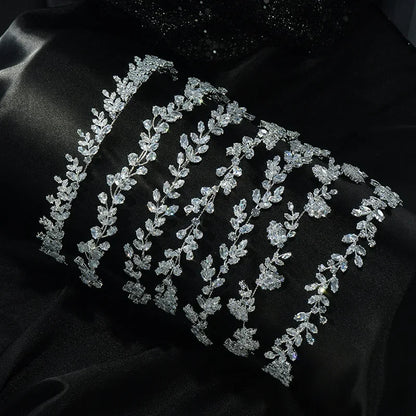 Crystal Bridal Headband Wedding Hair Accessories Luxury Bride Tiaras Crowns For Women Party Prom Hair Jewelry Wedding Headpieces