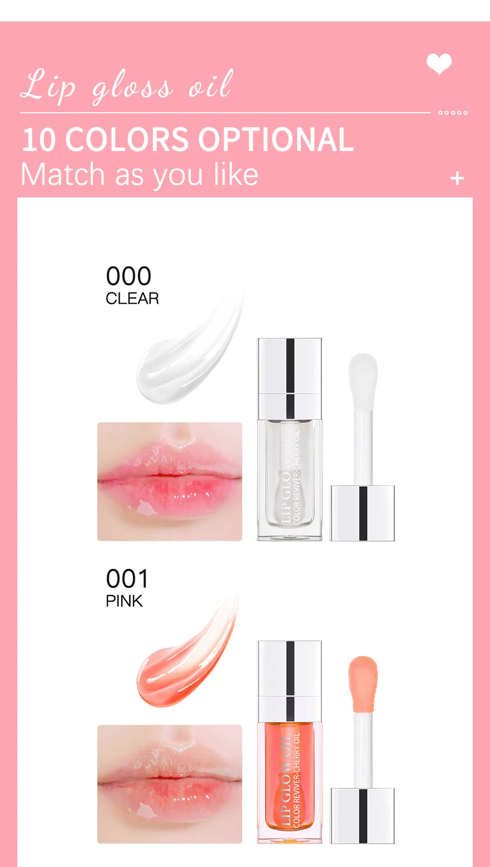 Återfuktande Läppbalsam - Original Läppolja med Glans för Plumpande och Exfolierande Effekt - Pink Gloss för Fräscha och Fylliga Läppar