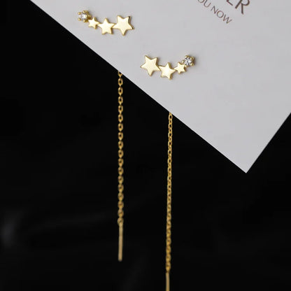 Elegant S925 Silver Örhängen med Mikronålad Zirkon i Blomdesign - Exklusiva Hängande Smycken för En Lyxig Känsla