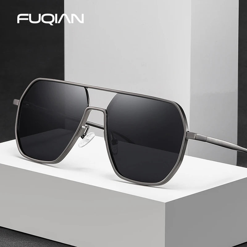 Lyxiga Metallisk Photochromic Solglasögon för Män och Kvinnor - Fashion Polariserade Sunglasses - Stiliga Kameleon Antiglans Körtillägg UV400