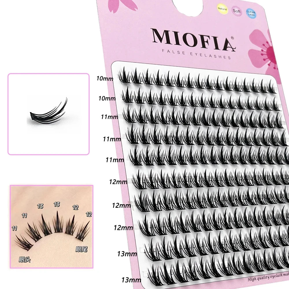 1 Låda med 160 Buntar Naturliga 3D Ryska Ögonfransar - Individuella Mängd Ögonfransförlängningar för Professionellt Makeup med MS Fransar