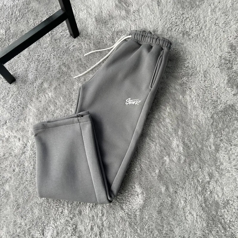 Retro Stil Lösa Raka Ben Casual Byxor - Amerikansk Trend Harajuku Gatustil för Män - Höga Midja Sportiga Byxor